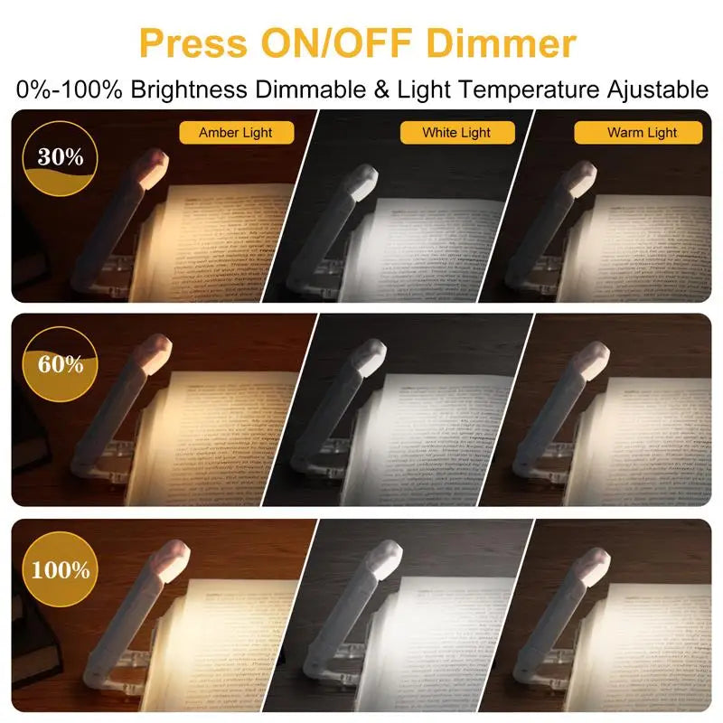 LED USB Rechargeable Book Light - Portable Night Lamp for Reading